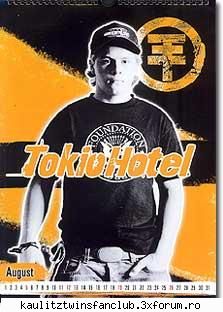 tokio hotel calnedar 2007 august
