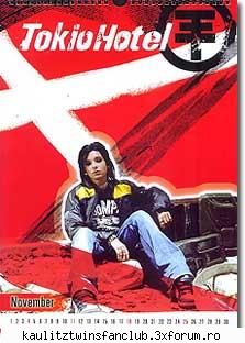 tokio hotel calnedar 2007 noiembrie